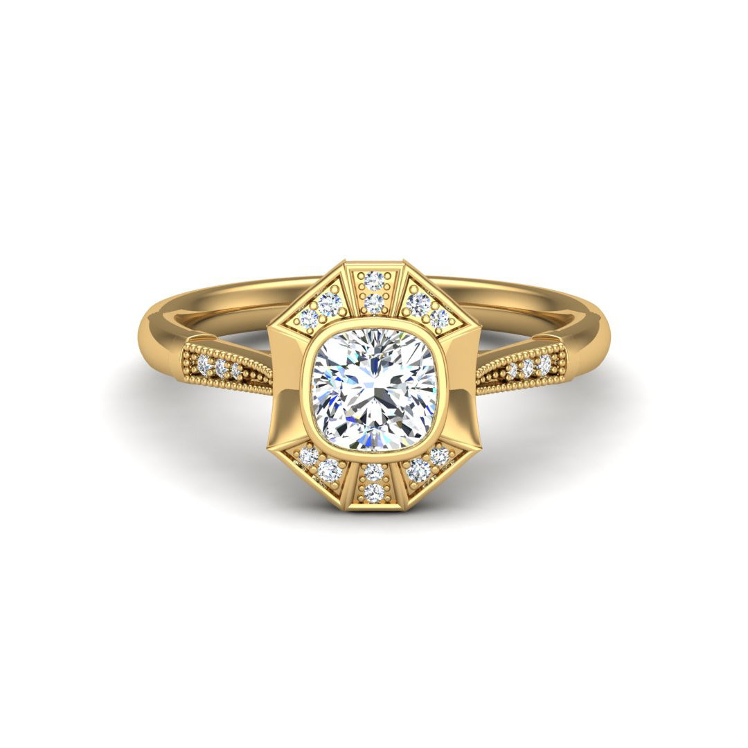 Fatima Halo Engagement Ring